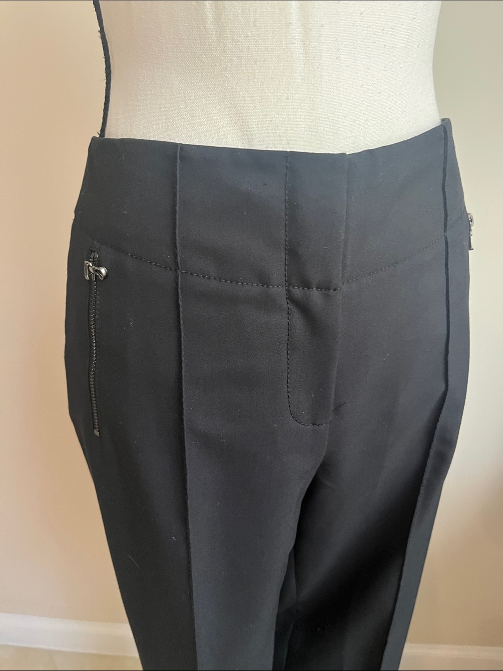Magaschoni Collection Pantsuit Black Peplum Blazer & Pants Tailored Size 2 Small - Picture 14 of 16